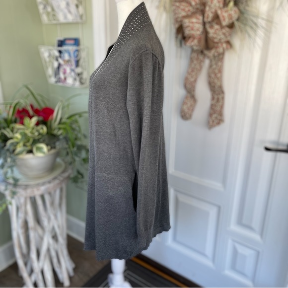 Love Forever Gray Cardigan Size Large - Picture 3 of 4